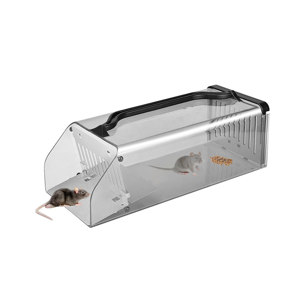 Humane Rat Traps - Transparent Humane Mouse Traps, Effective Mouse Traps for Indoors/Outdoor Rat, Humane Mice Trap, Reusable & Washable Mousetraps Safety for Children and Pets 1230