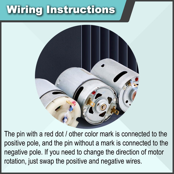 2 Pcs 545 Micro Motor DC 3.7-7.4 V 23500 RPM Long Shaft High Torque Gear RC Power Wheel Mini/Small Motor with Spring Wire, for RC Toy Car/Robot/Mini Fan/Electric Drill/UAV/DIY/Test