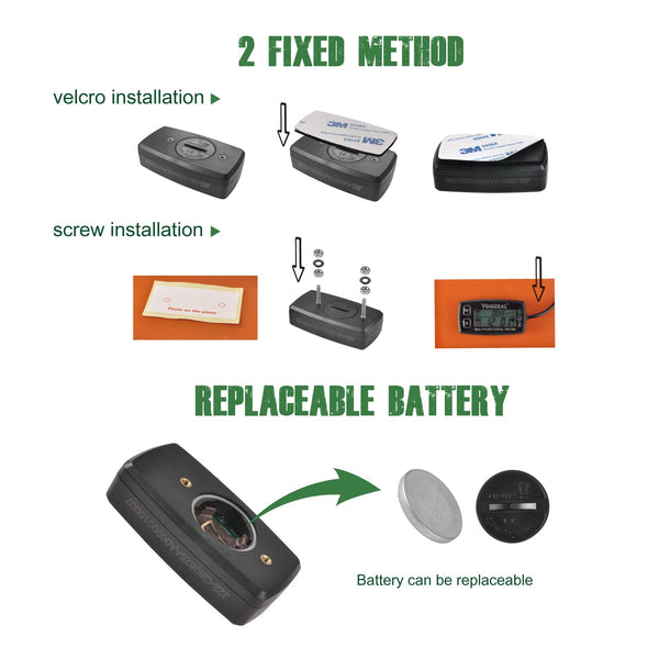 Yooreal Engine Temperature Gauge,TEMP Meter,User Shutdown Tachometer for Scooter Snowmobile Mini Bike Motorcycle Lawn Mower Generator Dump Truck