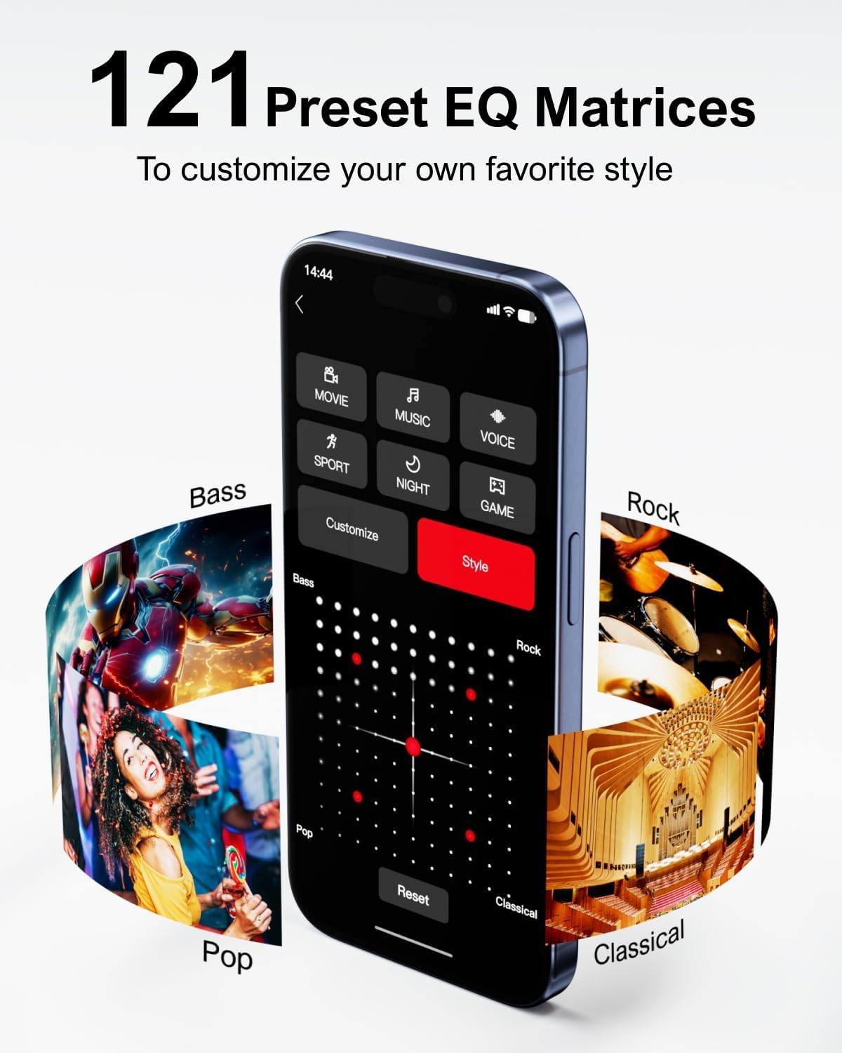 ULTIMEA 4.1ch Sound Bar for Smart TV with Subwoofer, App, Peak Power 200W, 2-in-1 Detachable Bluetooth 5.3 Soundbar, Bass Adjustable, 3 EQ Modes TV Sound Bar, ARC/Optical/Aux, Apollo S50 2025 Version