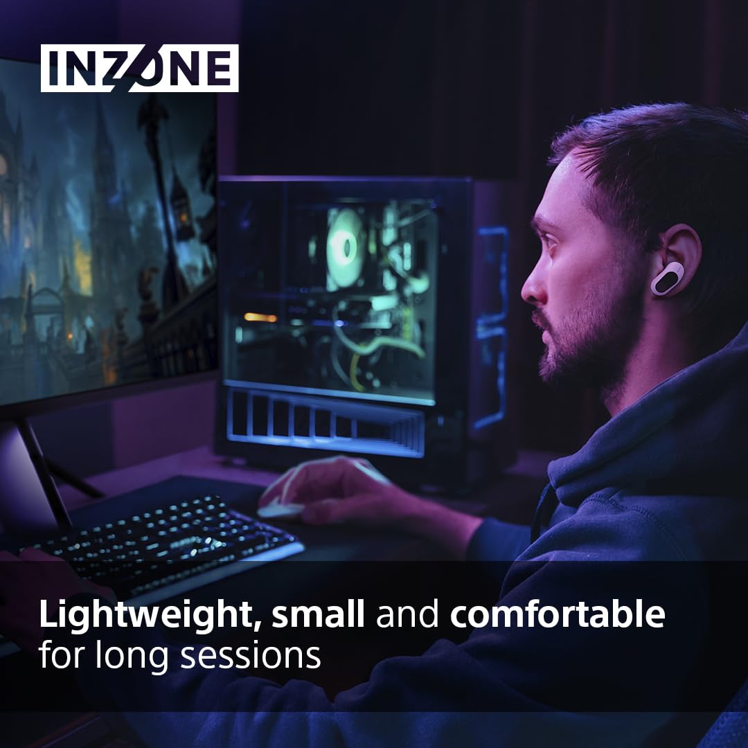 Sony INZONE H5 Wireless Gaming Headset - PC/PS5, 360 Spatial Sound for Gaming, 28H battery lifelow latency, comfortable design, microphone with AI - White