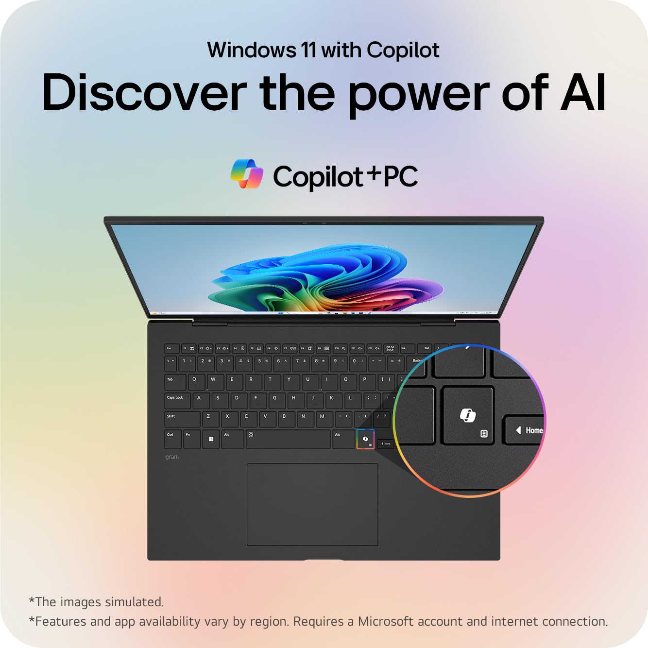 LG gram 16Z90TL - 16 Inch 2.5K IPS Ultra-Lightweight Laptop, Intel Core Ultra 7 256V 47TOPS NPU - EVO Edition, 16GB RAM, 1TB SSD, Windows 11 Home, gram Hybrid AI, Copilot+ PC, Black (2025)