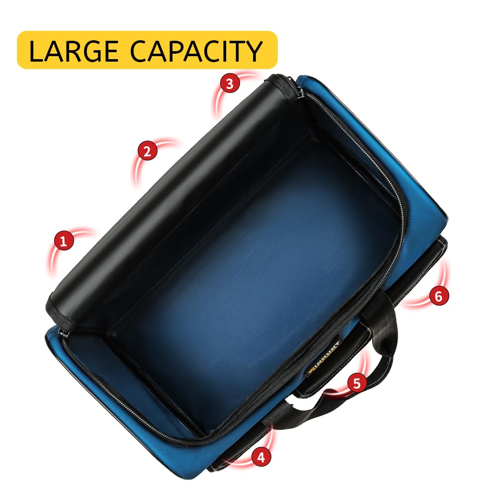 WINHUNT Tool Bag, Compact and Durable 1680 Denier Nylon, Ideal for DIY Enthusiasts and Craftsmen, Tool Organizers, Garden Tool Bag (43cm)