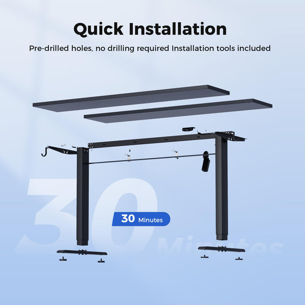 Agilestic L-Shaped Electric Standing Desk, 140cm Height Adjustable Sit-Stand Desk for Home Office, Ergonomic Computer Desk with Spliced Board, White