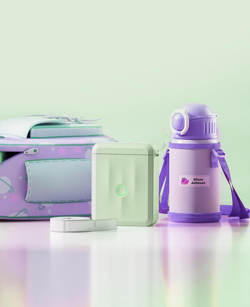 NIIMBOT Label Maker Machine, D110 Upgraded Version Sticker Printer Maker with 1 Roll White Starter Label Paper, Thermal Label Printer for School Office Home Organization