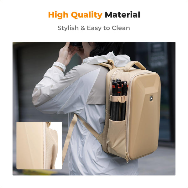 K&F Concept Camera Backpack,Hardshell DSLR Photography Camera Bag with 15-15.6 Inch Laptop Compartment Waterproof Camera Case Compatible for Canon/Nikon/Sony/DJI Mavic Drone