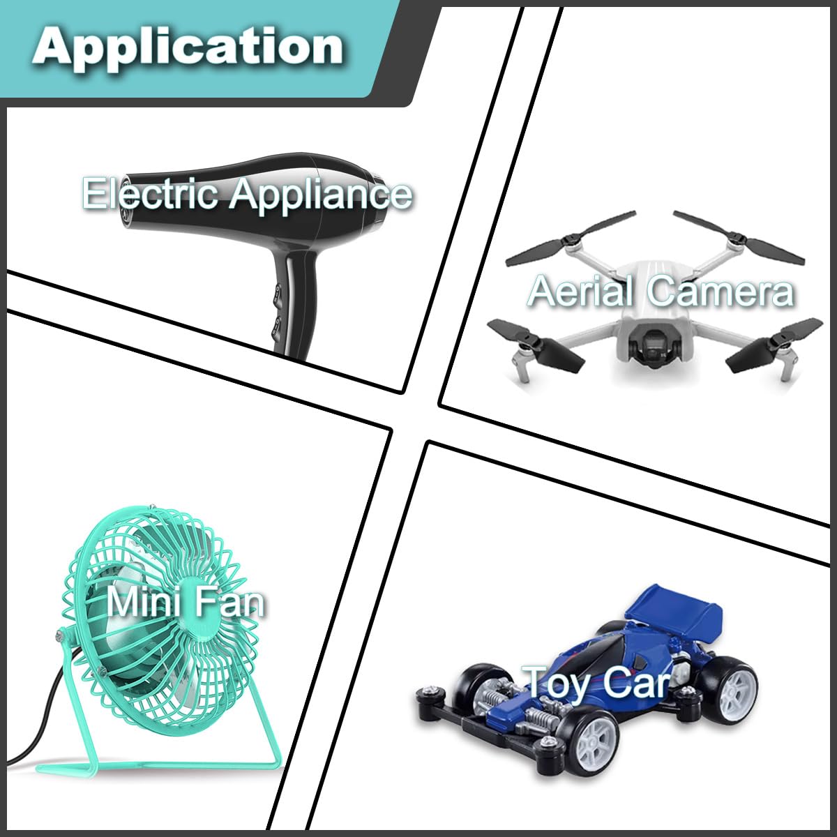 2 Pcs 545 Micro Motor DC 3.7-7.4 V 23500 RPM Long Shaft High Torque Gear RC Power Wheel Mini/Small Motor with Spring Wire, for RC Toy Car/Robot/Mini Fan/Electric Drill/UAV/DIY/Test