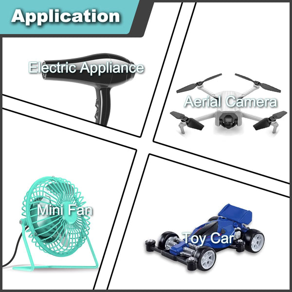 2 Pcs 545 Micro Motor DC 3.7-7.4 V 23500 RPM Long Shaft High Torque Gear RC Power Wheel Mini/Small Motor with Spring Wire, for RC Toy Car/Robot/Mini Fan/Electric Drill/UAV/DIY/Test