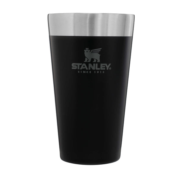 Stanley Adventure Stacking Beer Pint 0.47L - Travel Mug Keeps Drinks Cold For 4 Hours - Stainless Steel Thermal Cup - Stacks Infinitely - Double Wall Vacuum Insulation - Dishwasher Safe - Matte Black