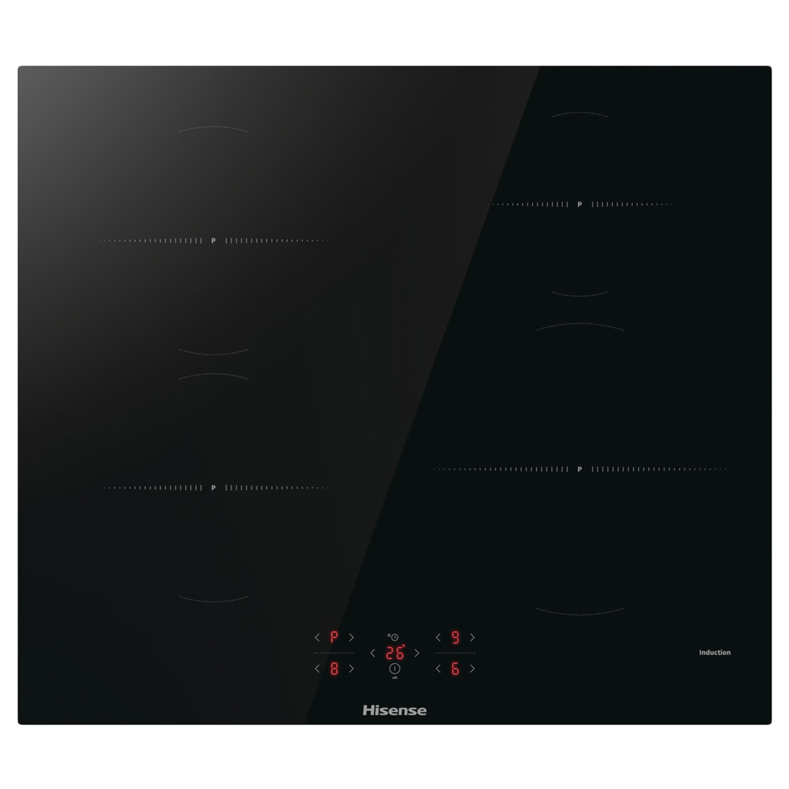 Hisense E6432C Built-in 60cm Electric Ceramic Hob with Child Lock, Touch control, Timer Function - Black 7200W, 20 x 24 x 2 inches (L x W x H)