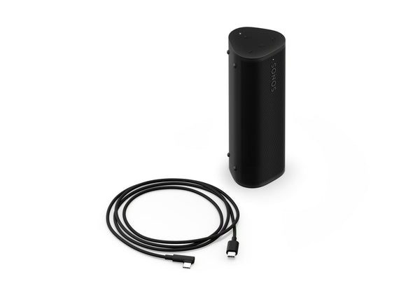 Sonos Roam 2 | Lightweight Portable Waterpoof Speaker with Bluetooth, WiFi, 10 hour battery life and Voice Control for Home and Outdoor Use - Black