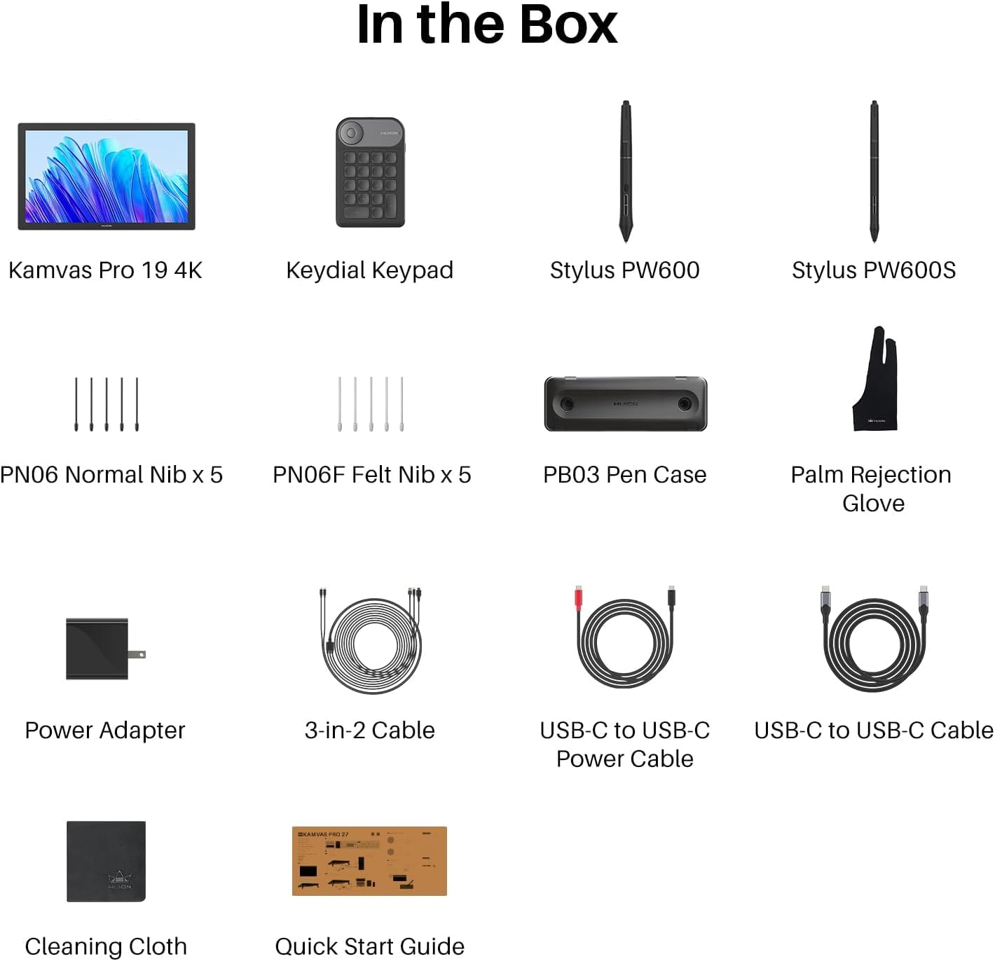 HUION Kamvas Pro 16(4K) UHD Graphic Tablet with Screen, 15.6-inch Monitor Full-Laminated Anti-Glare, Tilt Function 8192 Battery-Free Stylus PW517 for PC, Mac, Android