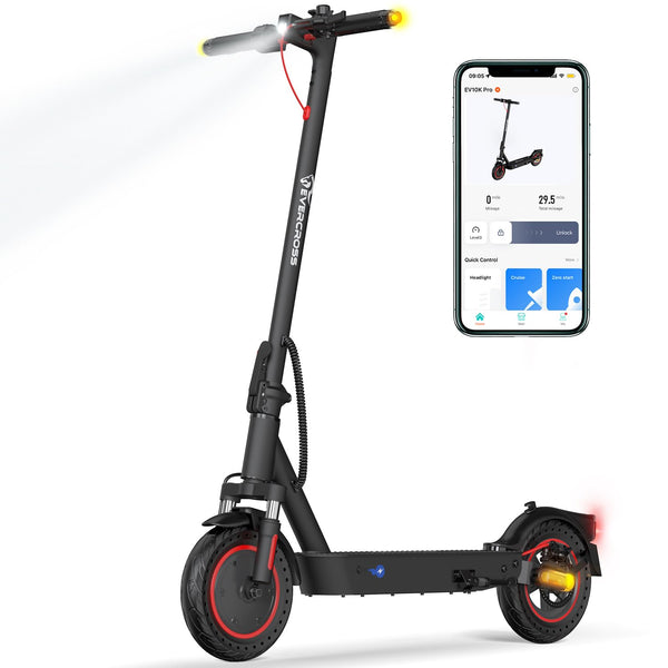 EVERCROSS EV85F/EV10K PRO Electric Scooters Adults, 8.5''/10'' E-Scooter Foldable - APP, 350W/500W Motor, 7.8AH/11.4AH Battery, 15KG/16KG weight, 3 Speed Modes, Dual shock absorbers