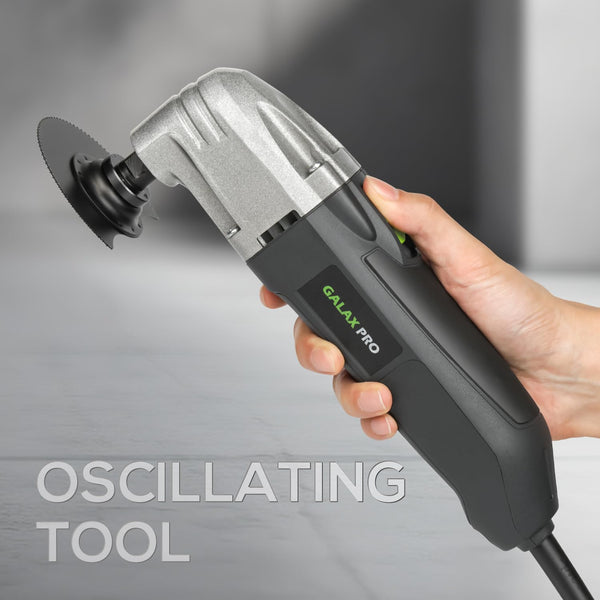 GALAX PRO Oscillating Tool, 400W Multifunction Tool,6 Variable Speed - Oscillating Vibration Angle 4 Degrees,Quick Change System with 30 PCS Accessories for Cutting, Sanding and Grinding