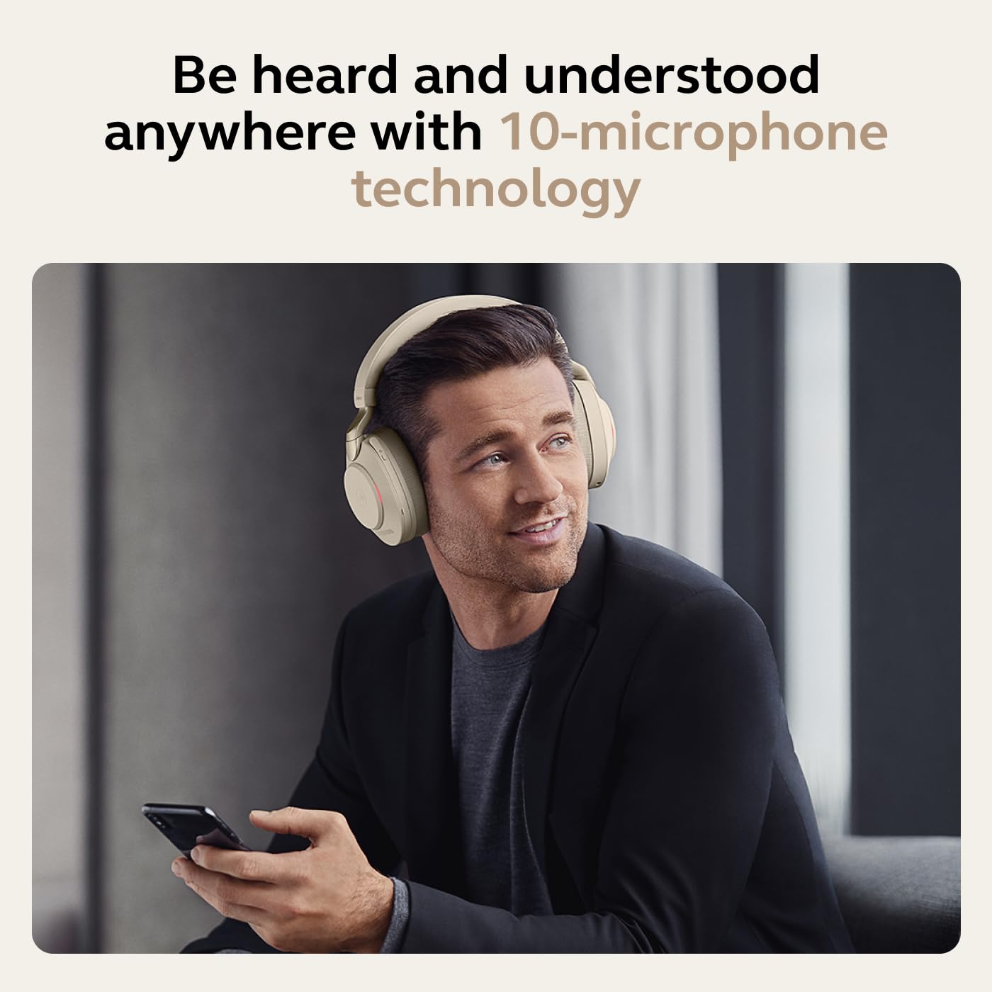 Jabra Evolve2 85 Wireless PC Headset – Noise Cancelling UC Certified Stereo Headphones With Long-Lasting Battery – USB-C Bluetooth Adapter – Black