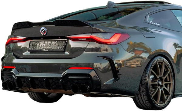 Oneway Rear Side Diffusors compatible with BMW 4-Series G22/G23 Coupe/Convertible M-Pack/M440i 2020-2024 & Facelift 2024- - Gloss black