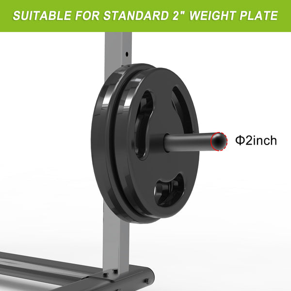 Kipika 3x3 Olympic Weight Plate Holder - Heavy-Duty Steel, Fits 2" Plates on 3x3 Racks with 1" or 5/8" Holes - 300 lbs Capacity Each - Set of 2