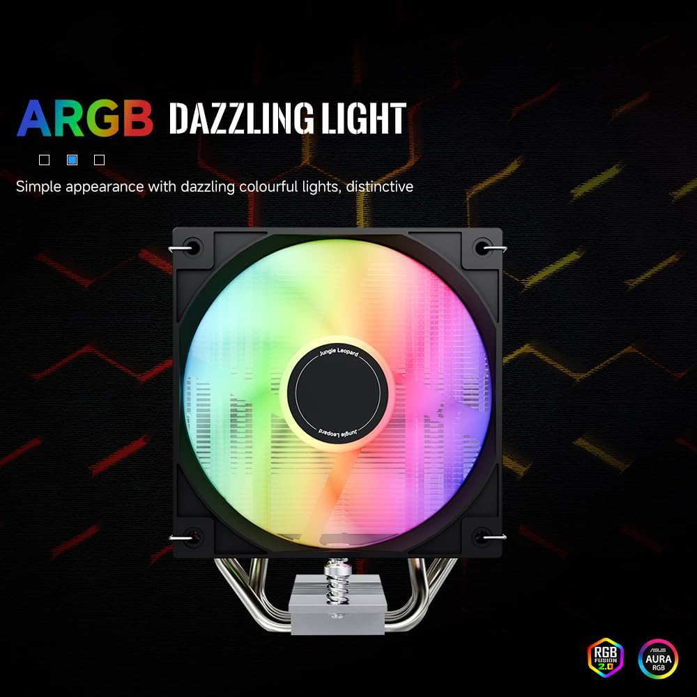 TZMRIT KF420 DGT ARGB CPU Cooler with temperature display, for Intel LGA 1700/1200/115X/1851/1366/2011, for AMD AM4/AM5 (BK)