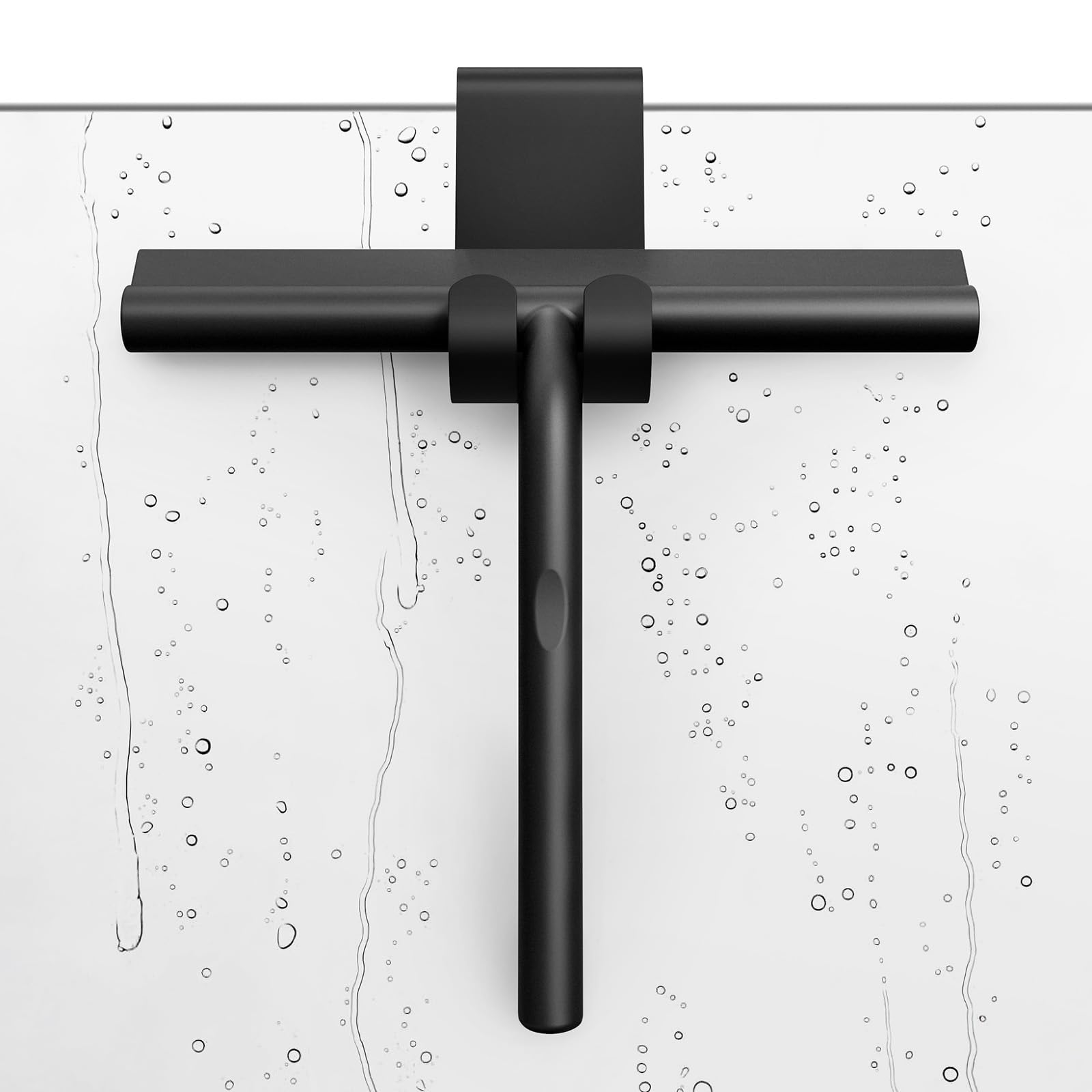 ecooe Silicone Shower Squeegee Shower Screen Wiper with Stainless Steel Core, Squeegee Shower Cleaner with Hook, Shower Scraper for Bathroom Mirror