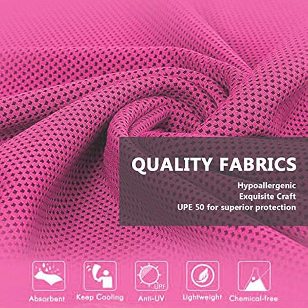 4 Packs Cooling Towel (40"x12"),Ice Towel,Soft Breathable Instant Towel,Microfiber Cool Towel for Yoga,Golf,Sport,Gym,Workout,Camping,Fitness,Outdoor &More Activities (Blue/Rose red/Orange/Green)