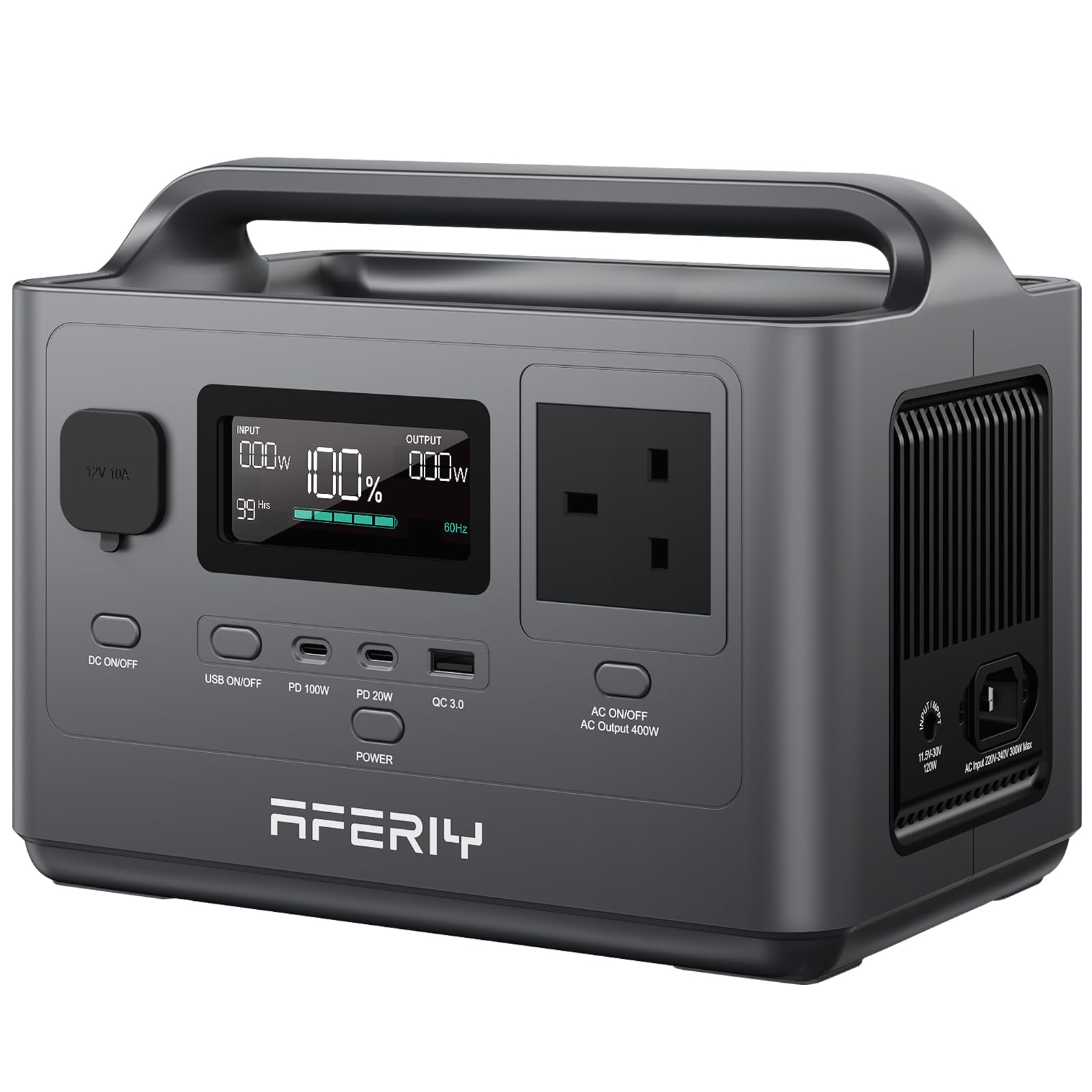 AFERIY 2400W Portable Power Station, 2048Wh Solar Generator Control Via App, LiFePO4 Battery Quick Charge in 1.5H, 240V AC Outlets, 13 Outputs for Home Emergency/Camping/RV