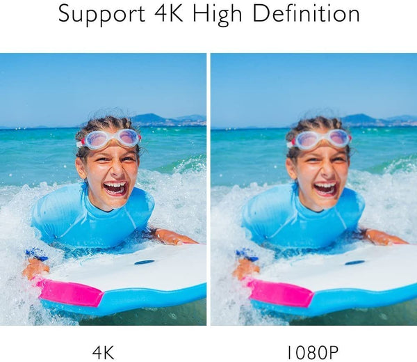 AKASO EK7000 Action Camera Floating Hand Grip Bundle - Includes 4K30FPS EK7000 Underwater Camera, Floating Hand Grip, 2 Batteries, Carrying Case, and Accessory Kits