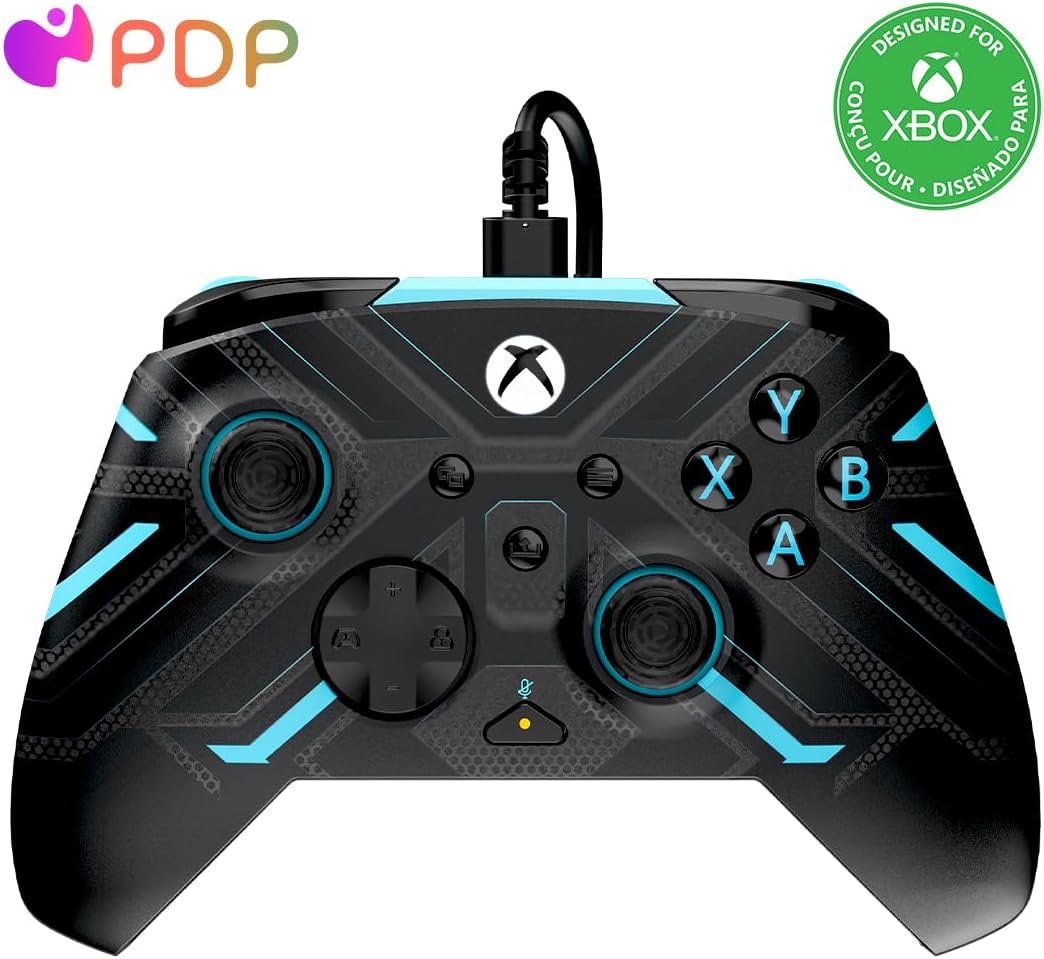 PDP Xbox REMATCH GLOW Wired controller TITAN STEEL