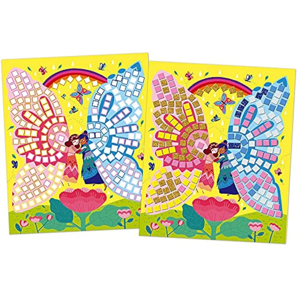Janod - Fairies Foam Mosaics Box - Les Ateliers du Calme - Creative Leisure Kit for Children - Fine Motor Skills and Concentration Learning - from 5 Years, J07960