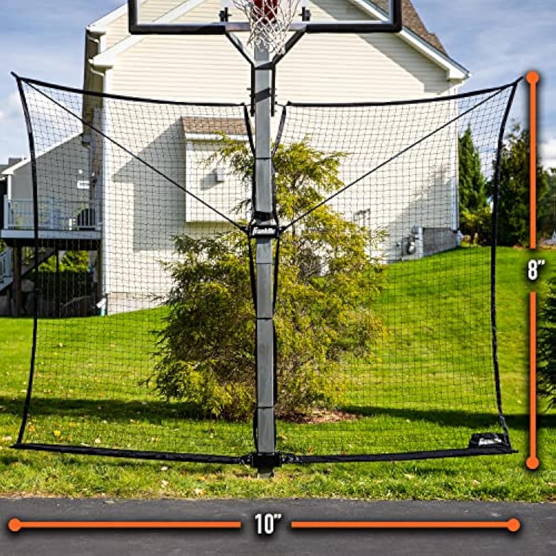 Franklin Sports Defender Net Pro – 10ft. x 8ft. Rebounder – Easily Fold and Quick Install – Defensive Net System