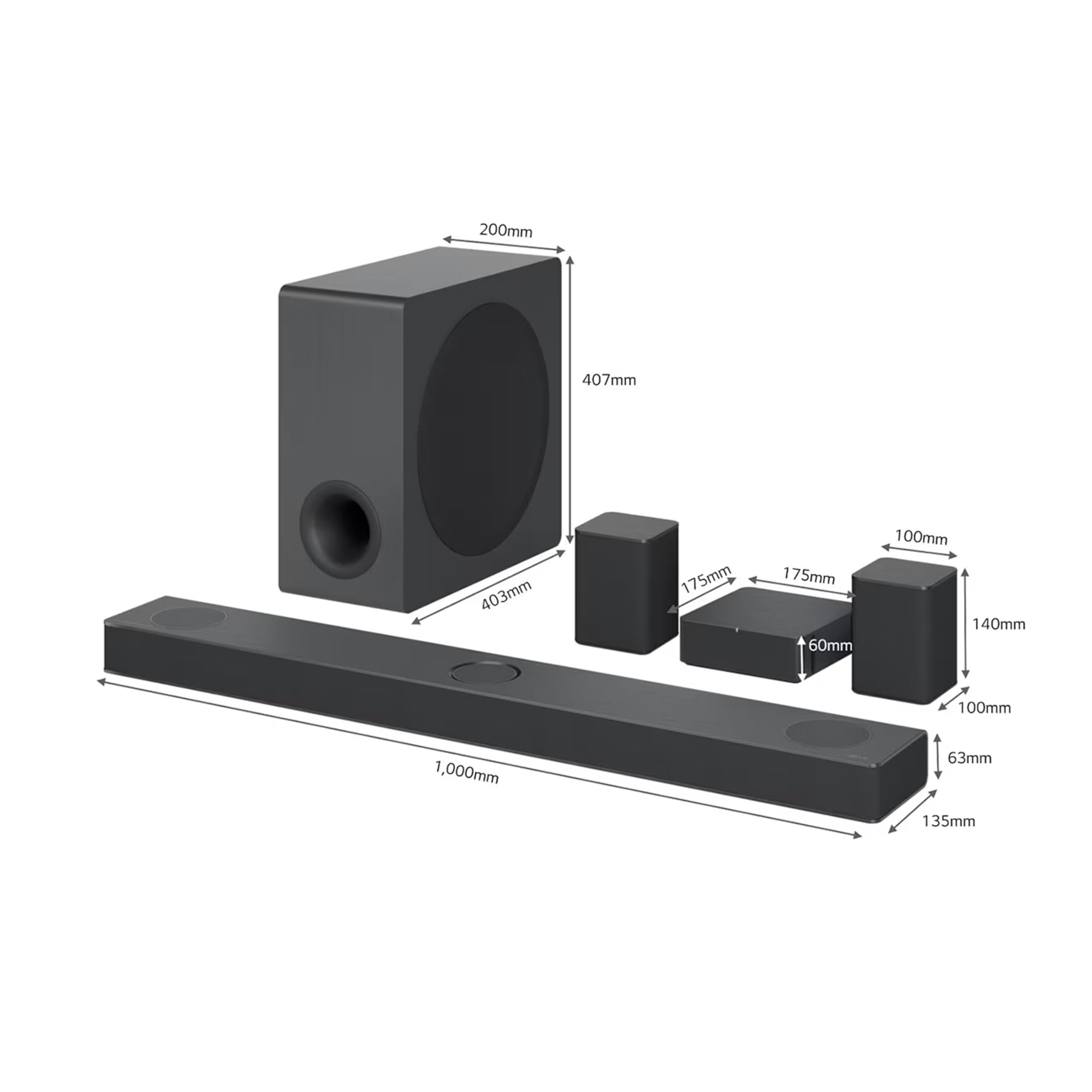 LG USC9S Bluetooth Soundbar for TV with Dolby Atmos & Wireless Subwoofer 3.1 channel