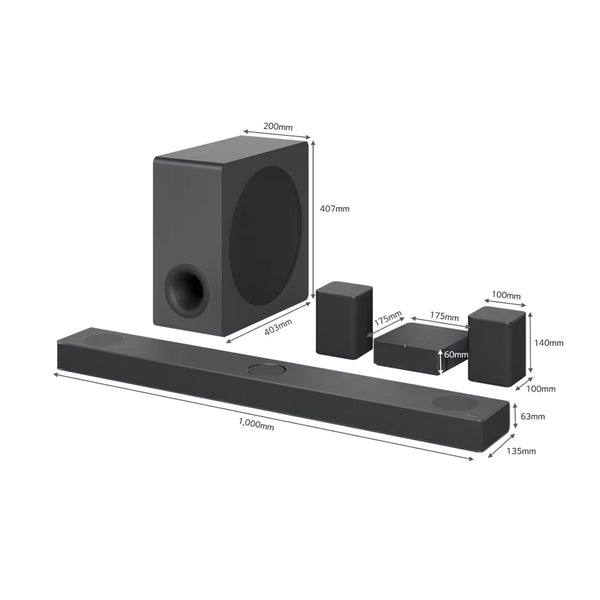 LG USC9S Bluetooth Soundbar for TV with Dolby Atmos & Wireless Subwoofer 3.1 channel