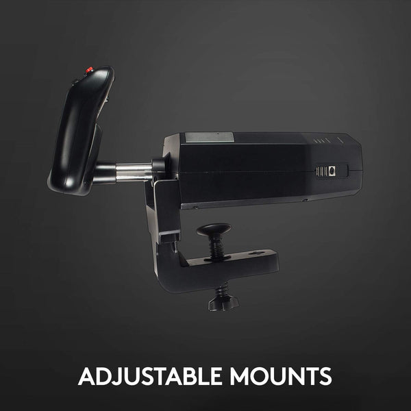 Logitech G Saitek PRO Flight Yoke System, Professional Simulation Yoke and Throttle Quadrant, 3 Modes, 75 Programmable Controls, Configurable Throttle Knobs, Steel Shaft, USB, PC - Black