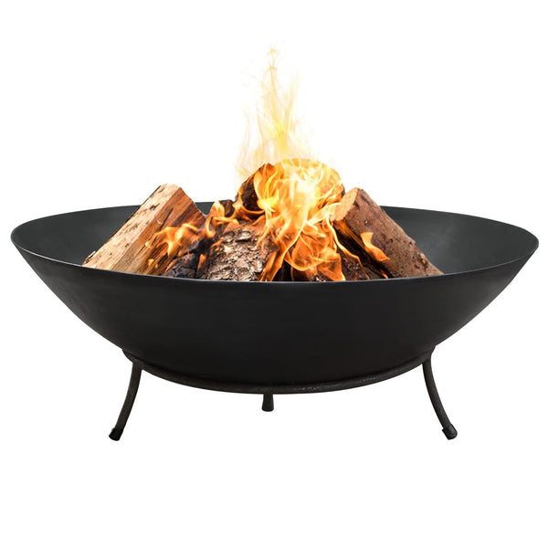 K?hko fire bowl Marbela ca. 50x50x24 cm steel with 3 feet for barbecue fire BBQ camping wonderful evening at the beach garden yard terrace gill