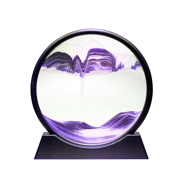 Arthink Moving Sand Art Picture,Liquid Motion 3D Sea Sandscape in Motion Display, Flowing Sand Frame Desktop Art Bookshelves Home Office Decoration(12 inch, Green)