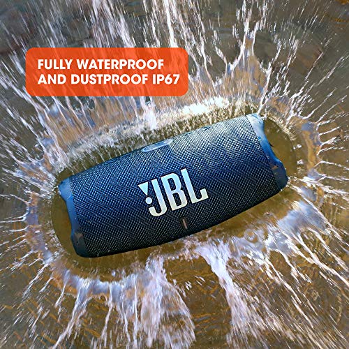 JBL Charge 5 Portable Bluetooth Speaker with Deep Bass, IP67 Waterproof and Dustproof, 20 Hours of Playtime, Built-In Powerbank, Black