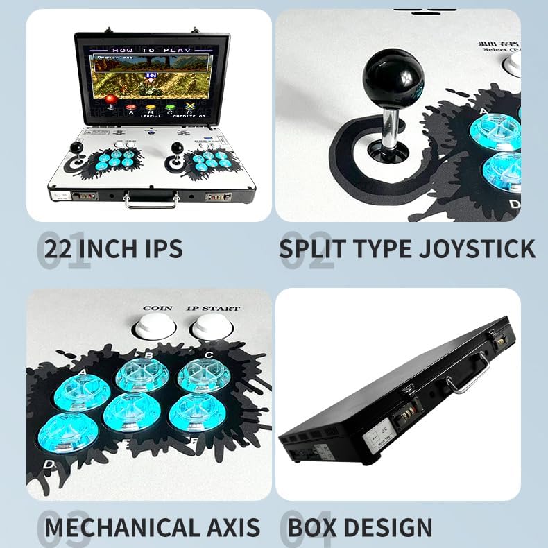 Folding Arcade | 4 Players | Over 20000 Games | 22 Inch LED Display | Sanwa Joysticks