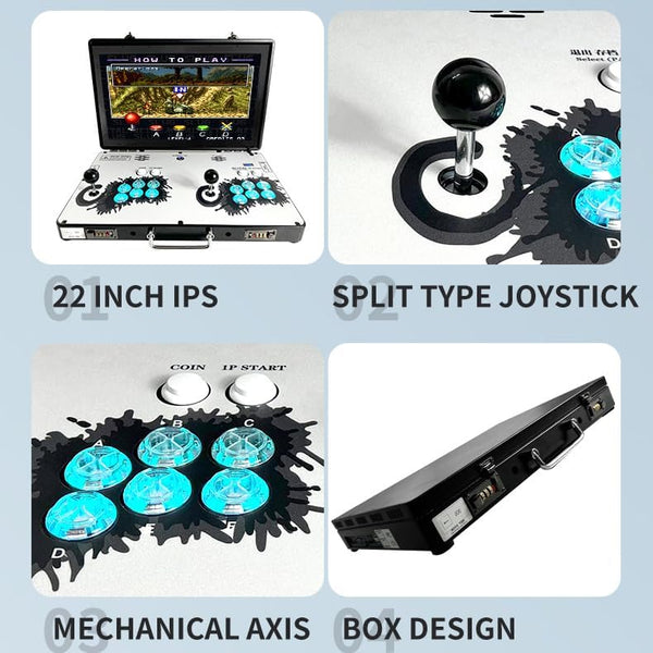 Folding Arcade | 4 Players | Over 20000 Games | 22 Inch LED Display | Sanwa Joysticks
