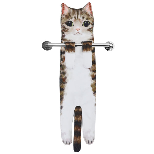 AGRIMONY Cat Funny Hand Towels - Cute Bathroom Kitchen Towels Decor Decorative Hanging Face Towel Super Absorbent Soft-Valentine Christmas House