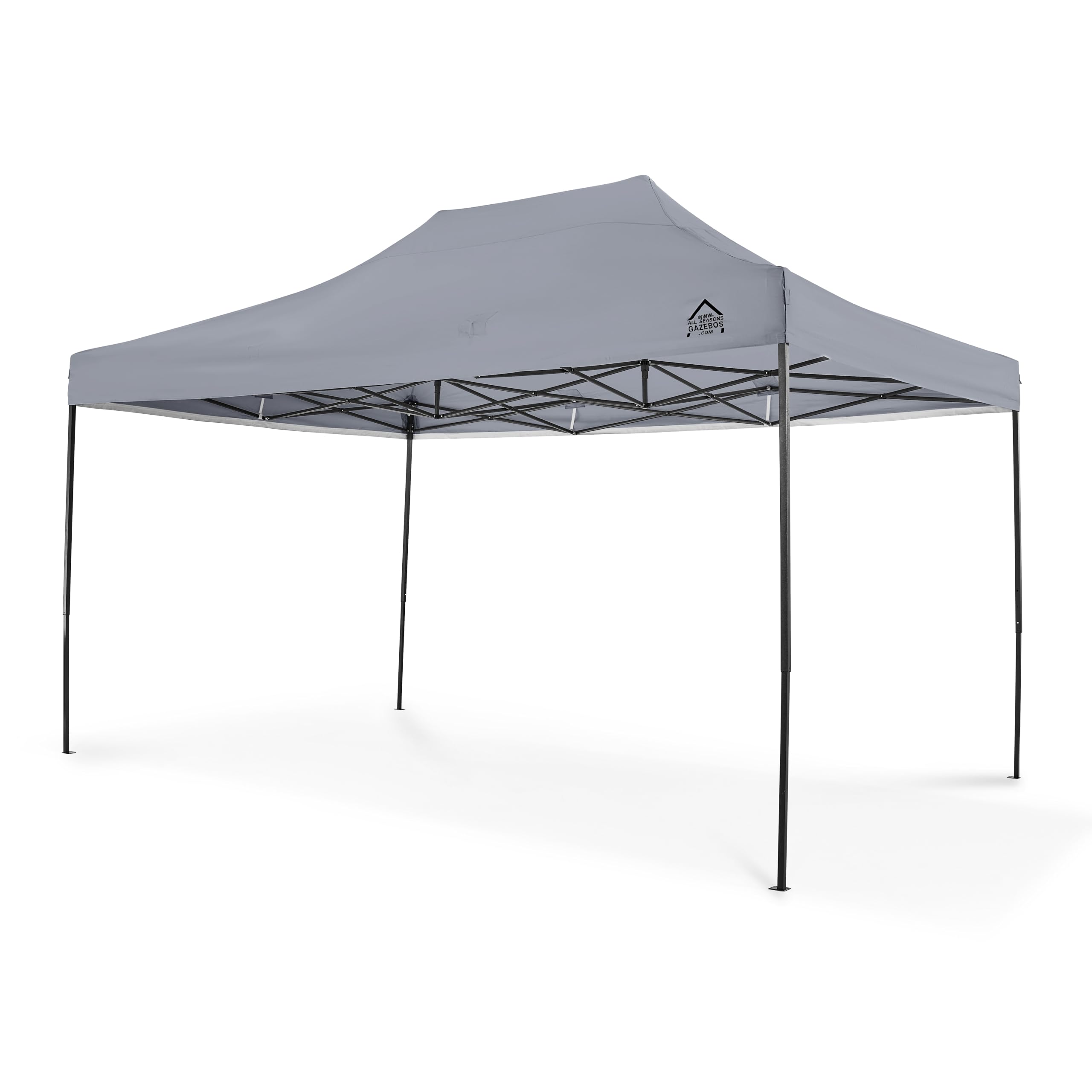 All Seasons Gazebos 3x4.5 Fully Waterproof Pop up Gazebo With Accessories - Metallic Grey
