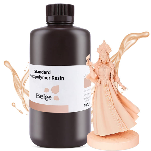 ELEGOO 8K 3D Printer Resin, Standard Photopolymer Resin 405nm UV-Curing Resin, Best for 8K/9K/12K/14K/16K LCD 3D Printer Space Grey 1000G