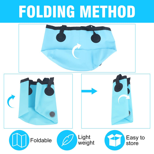 Spopal 20L Collapsible Bucket, Outdoor Foldable Bucket with Drainage Outlet for Camping, Collapsible Storage Container for Traveling Picnic Hiking Fishing Car Washing