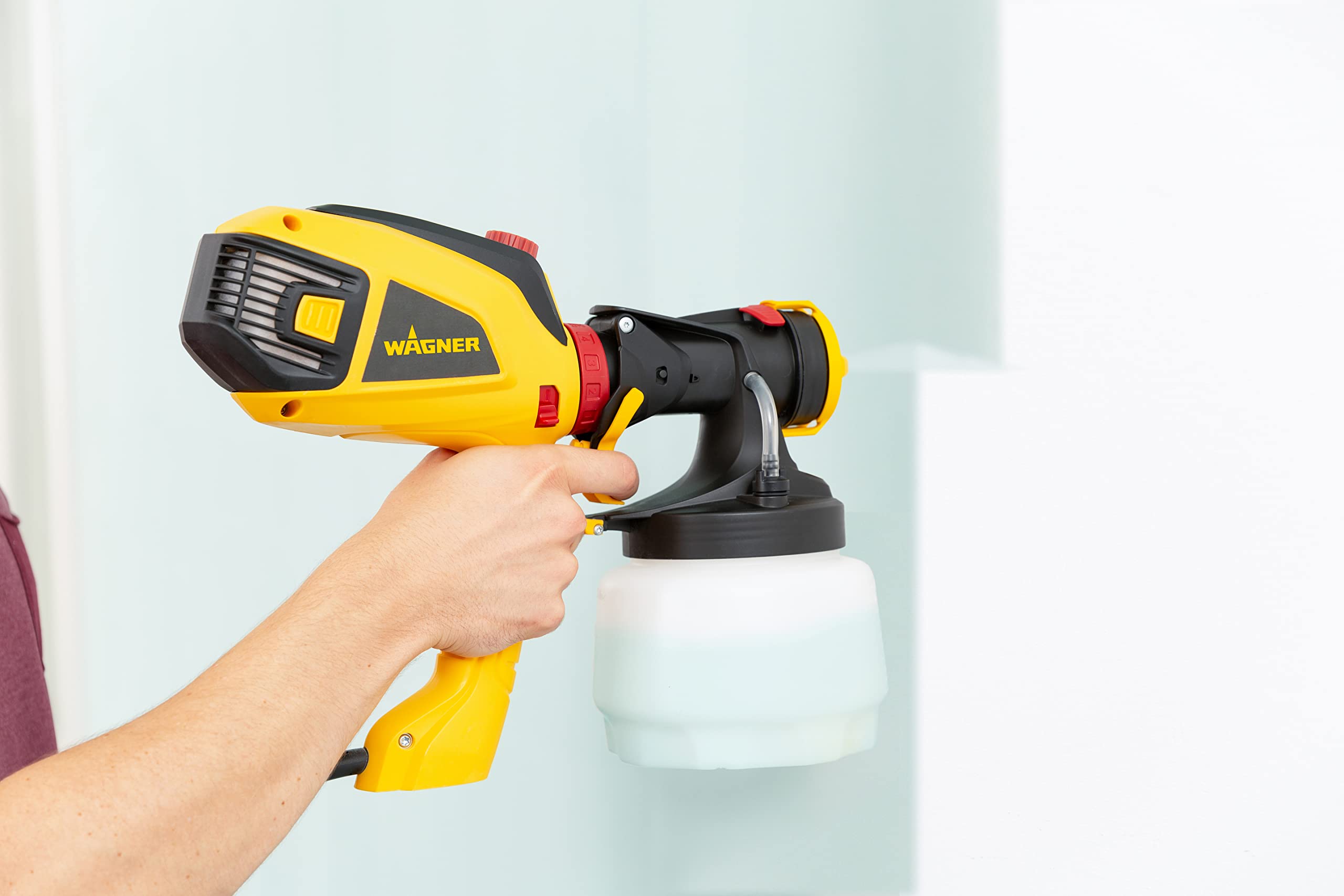 WAGNER Universal Sprayer W 690 FLEXiO - Electric Paint Sprayer for dispersion/latex paints, varnishes & glazes - interior and exterior usage, 15m²-6 min, 1800 ml/800 ml capacity, 630 W, 3.5 m hose