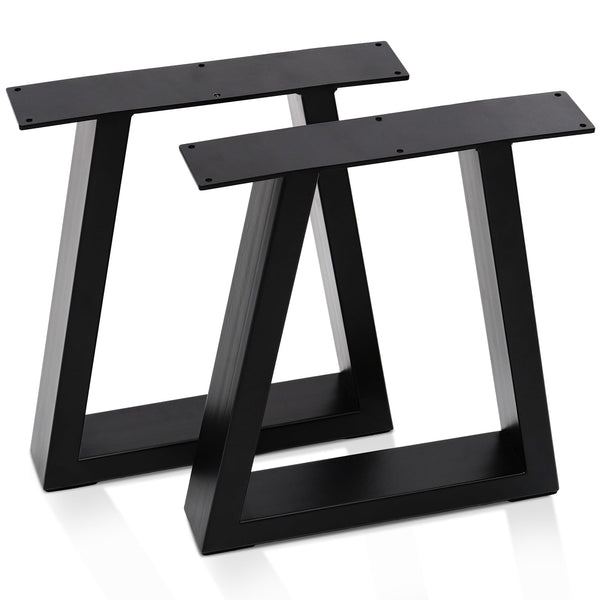 INMOZATA Table Legs Set of 2, Heavy Duty Industrial Trapezoid DIY Furniture Legs Coffee Table Legs with Screws for DIY Table Desk Breakfast Bar Stand Bench (W70cm X H90cm)