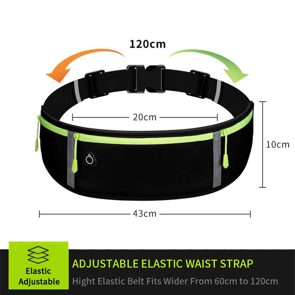 GORWRICH Running Belt with Waterproof Adjustable Elastic Strap, Sweatproof waistpacks with Large Capacity, Perfect for Running and Outdoor Activities