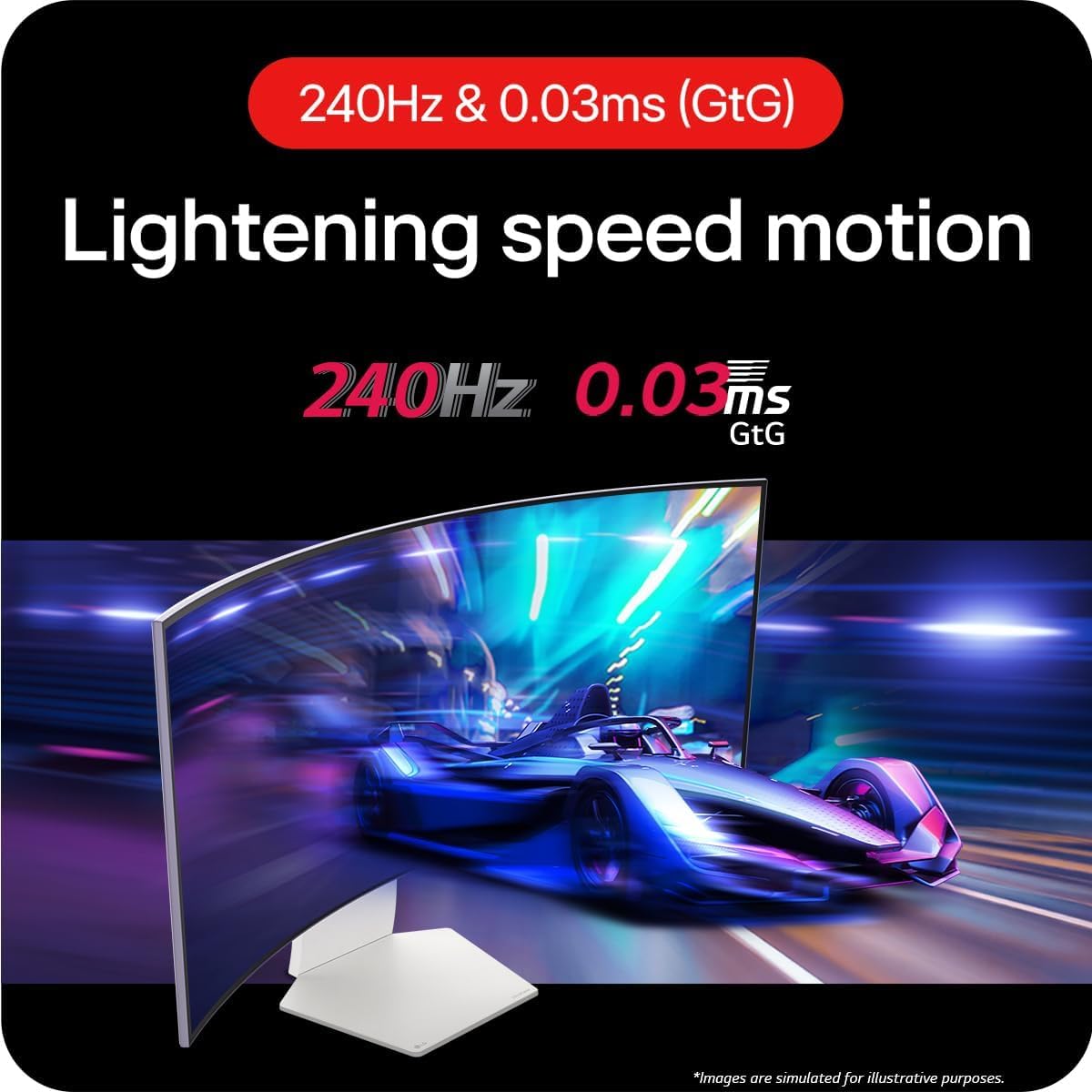 LG UltraGear OLED Gaming Monitor 32GS95UV-B, 32 inch UHD 4K, Dual mode 4K: 240Hz / FHD: 480Hz, 0.03ms Response Time, NVIDIA G-Sync & AMD FreeSync Premium Pro, 7W Stereo speakers, DisplayPort, HDMI 2.1