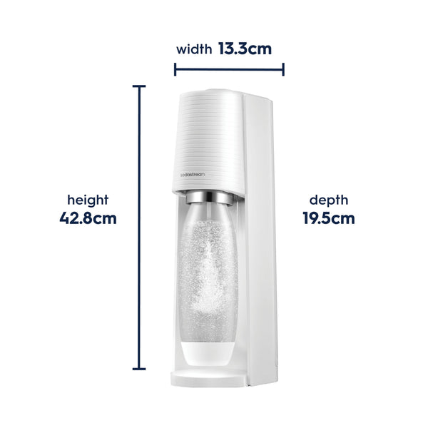 SodaStream - Terra Sparkling Water Maker, Quick Connect CO2 System, Includes 60L Gas Cylinder, BPA-Free 1L Bottle, Eco-Friendly & Reduces Plastic Waste, Black
