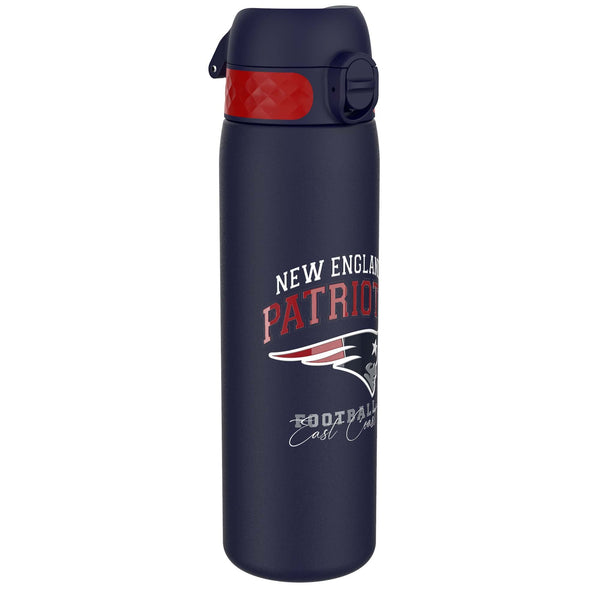 Ion8 NFL Jaguars Lightweight Steel Water Bottle, 600 ml/20 oz, Non-Insulated, Leak Proof, Easy to Open, Secure Lock, Dishwasher Safe, Flip Cover, Fits Cup Holders, Metal Water Bottle