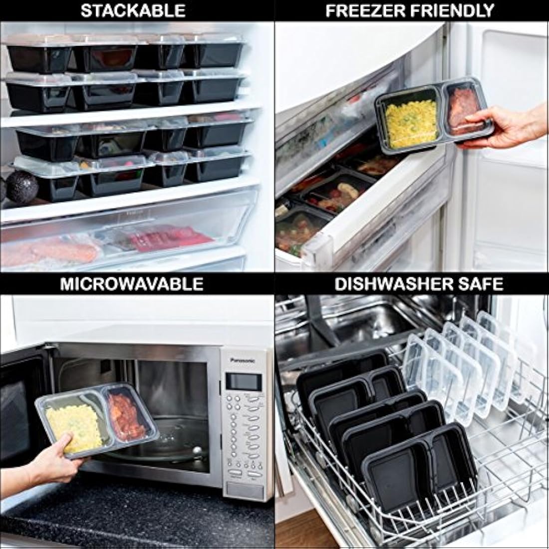 Igluu Meal Prep Containers Reusable 30 Pack 1-Compartment 828ml (28oz) BPA-Free Food Prep Containers with Airtight Lids – Durable Plastic, Stackable, Microwave, Freezer & Dishwasher Safe