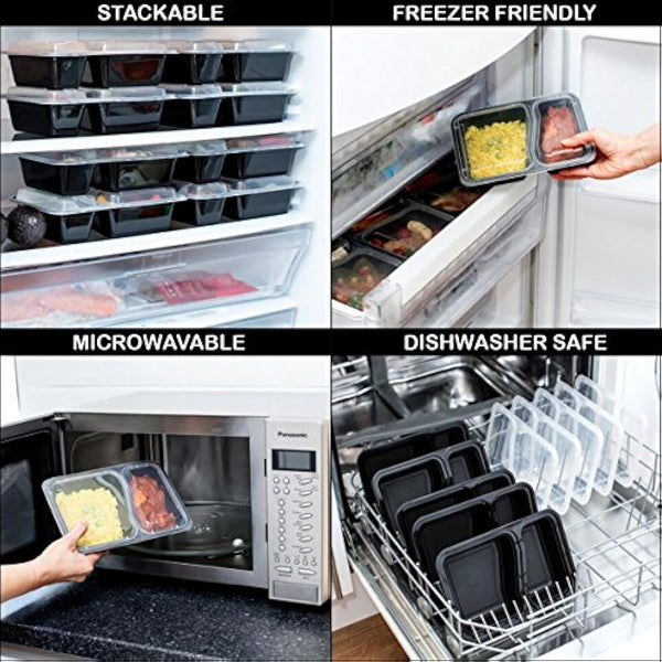 Igluu Meal Prep Containers Reusable 30 Pack 1-Compartment 828ml (28oz) BPA-Free Food Prep Containers with Airtight Lids – Durable Plastic, Stackable, Microwave, Freezer & Dishwasher Safe