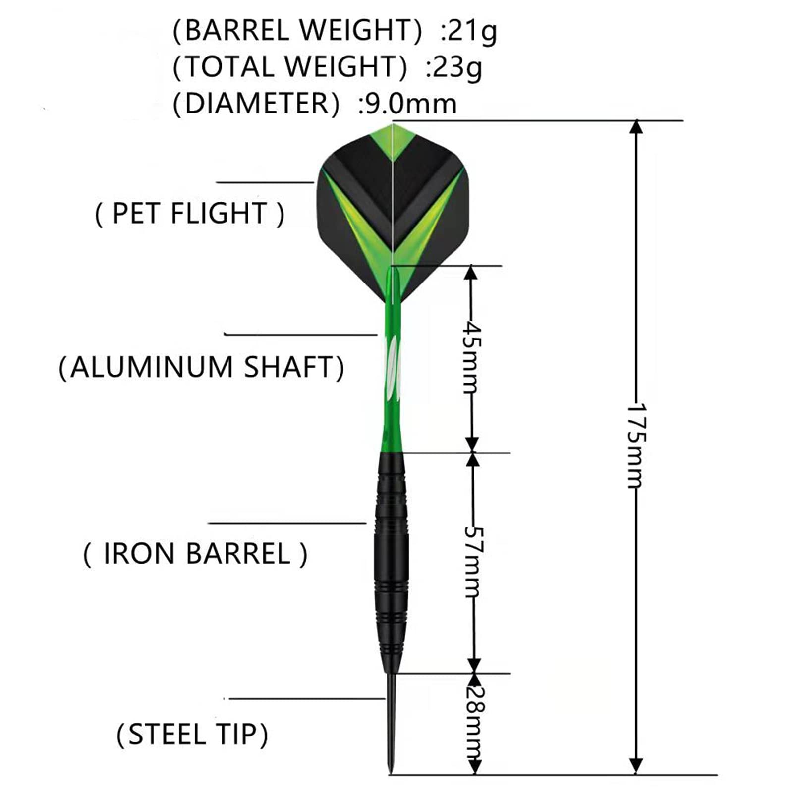 Steel Tip Darts Set,3 Pack Professional Dart with Aluminum Shafts and Darts Case